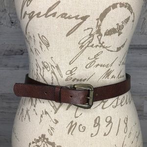 Vintage croc snake print brown belt s/m